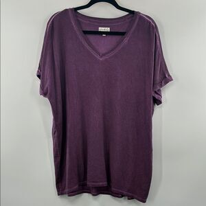 3for$20 Wonderly Deep Purple V-Neck Short Sleeve Tee size M